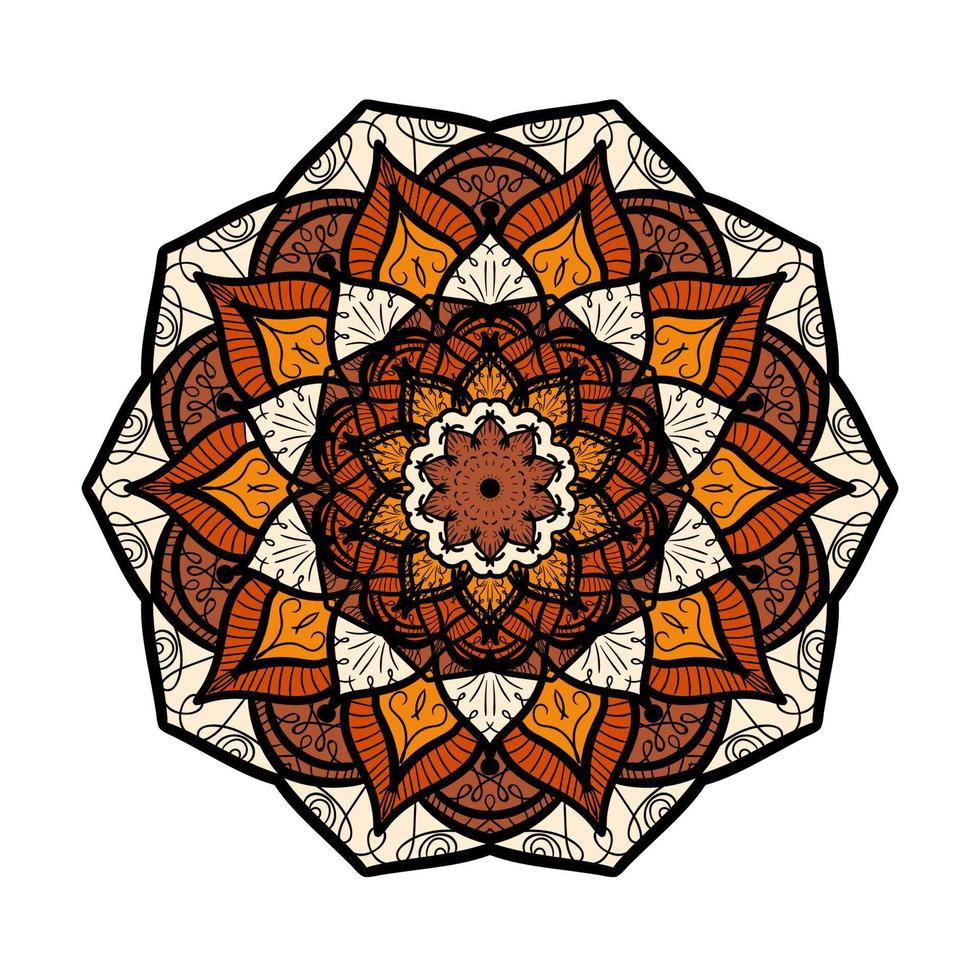 Mandala Line Template vector