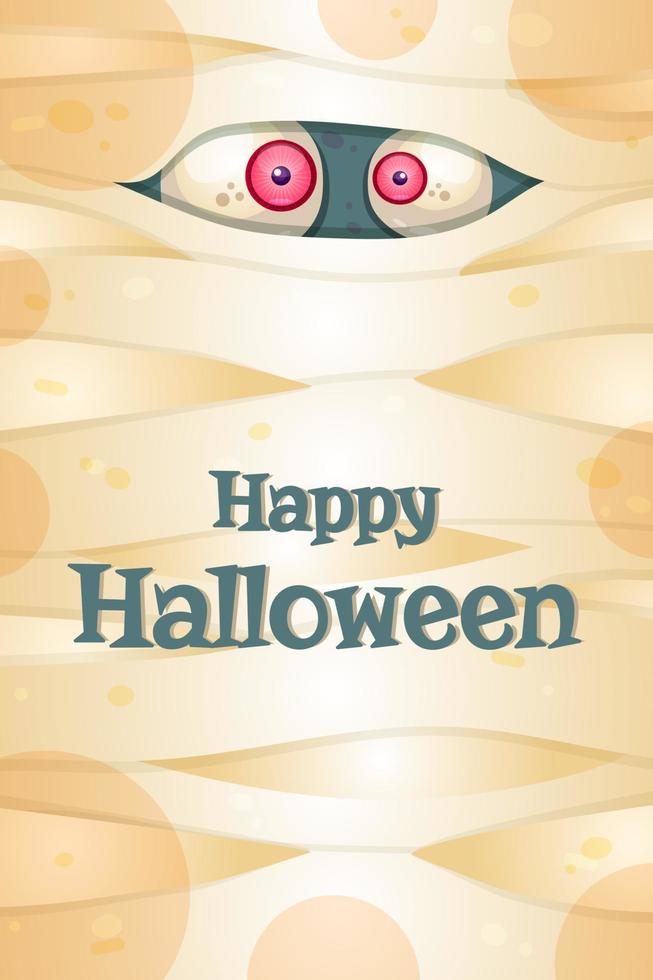 feliz halloween plantilla de vector de tarjeta de felicitación