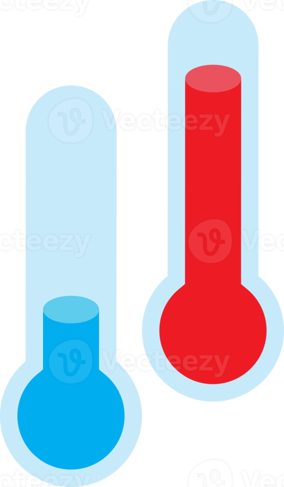 thermometer illustration in 3D isometric style png