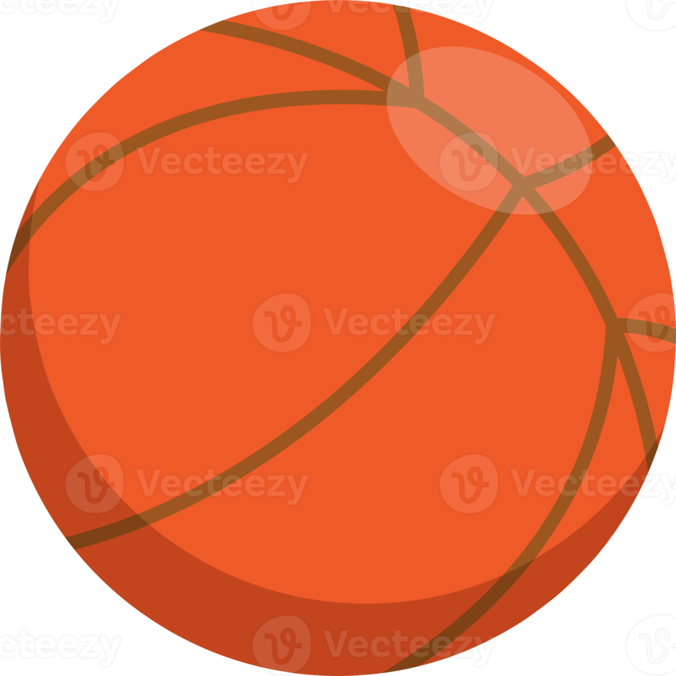 basketball illustration in 3D isometric style png