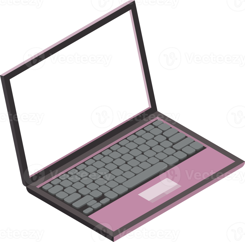 ilustração de laptop em estilo 3d isométrico png