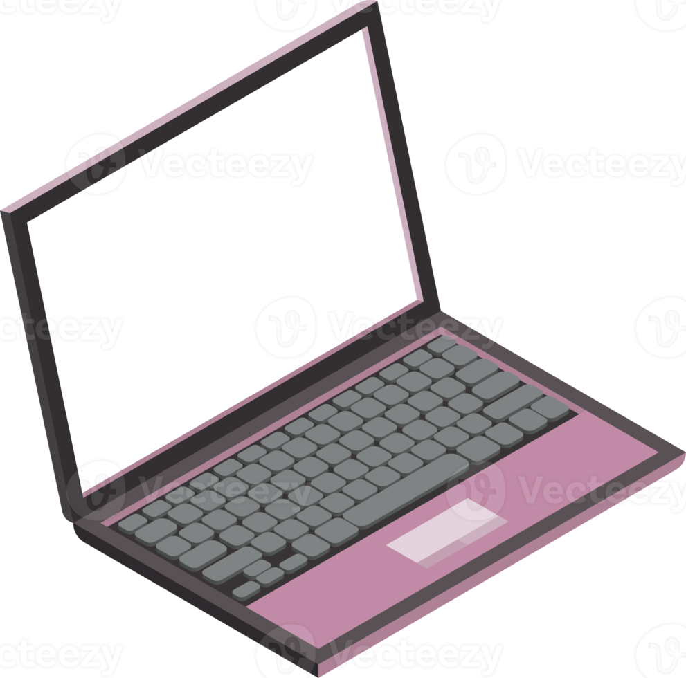 Laptop-Illustration im isometrischen 3D-Stil png