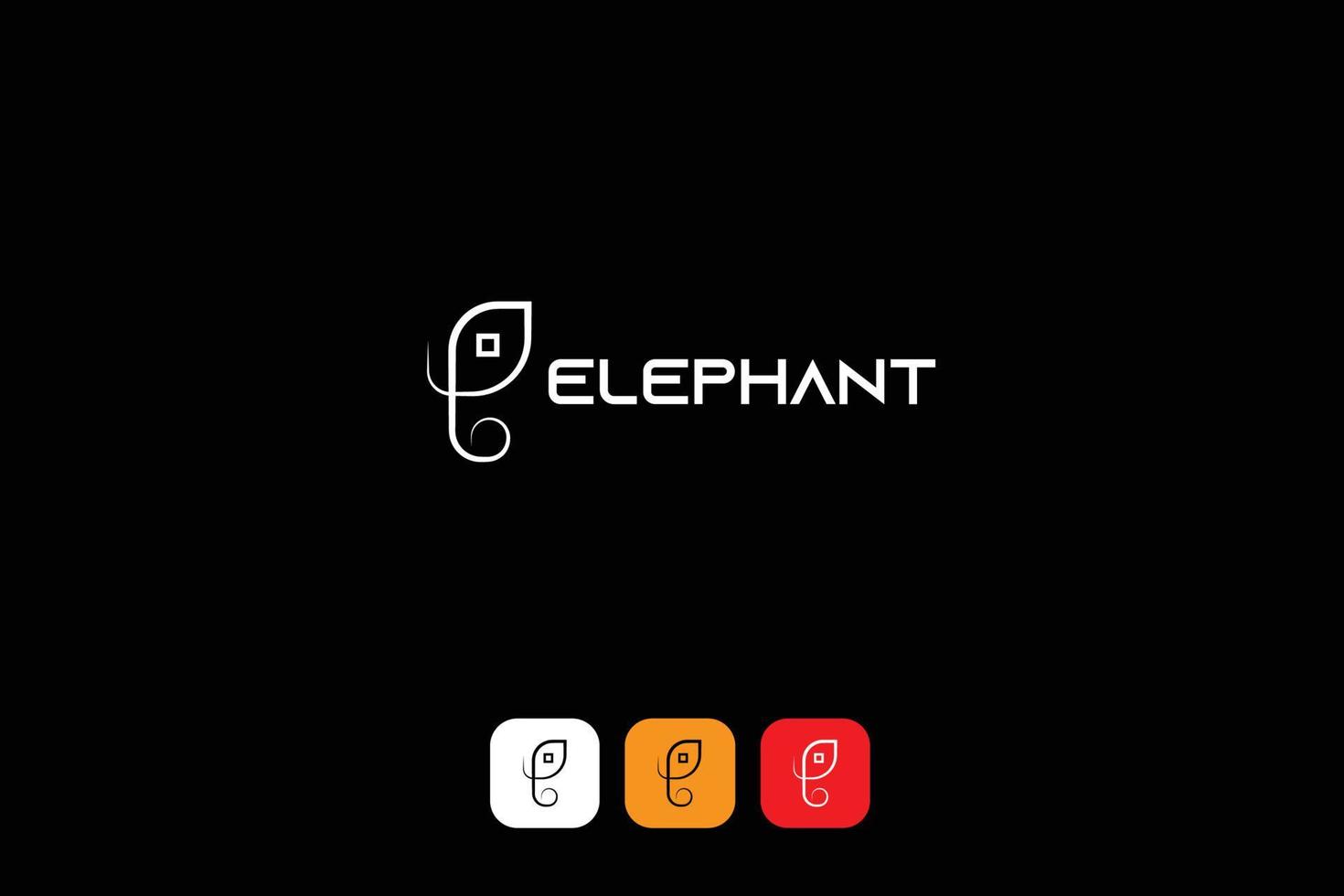 ELEPHANT  logo design vector