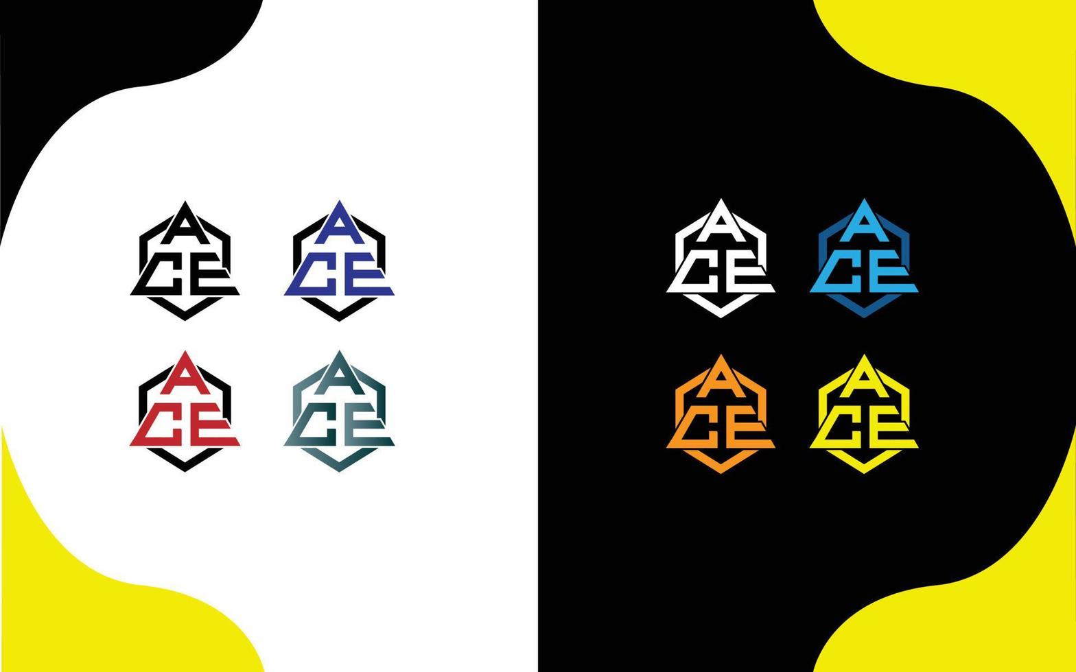 ACE logo design vector