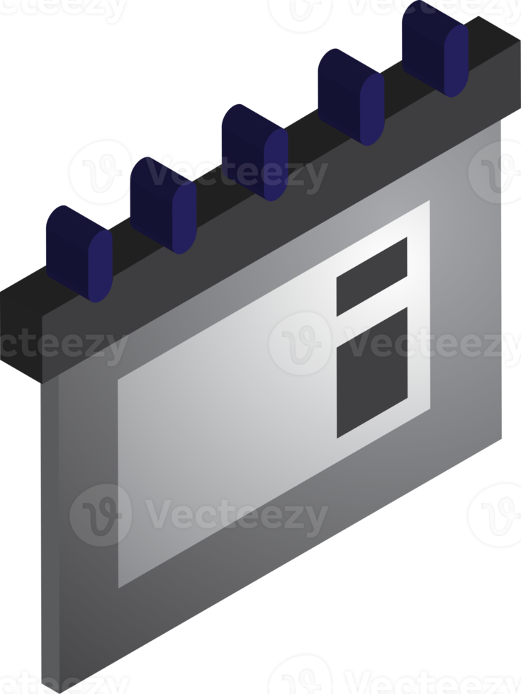 file illustration in 3D isometric style png