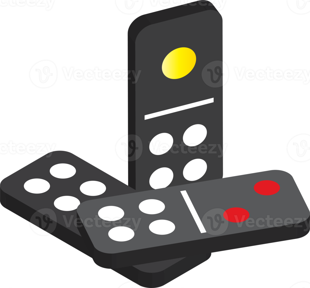 domino per gioco illustrazione nel 3d isometrico stile png