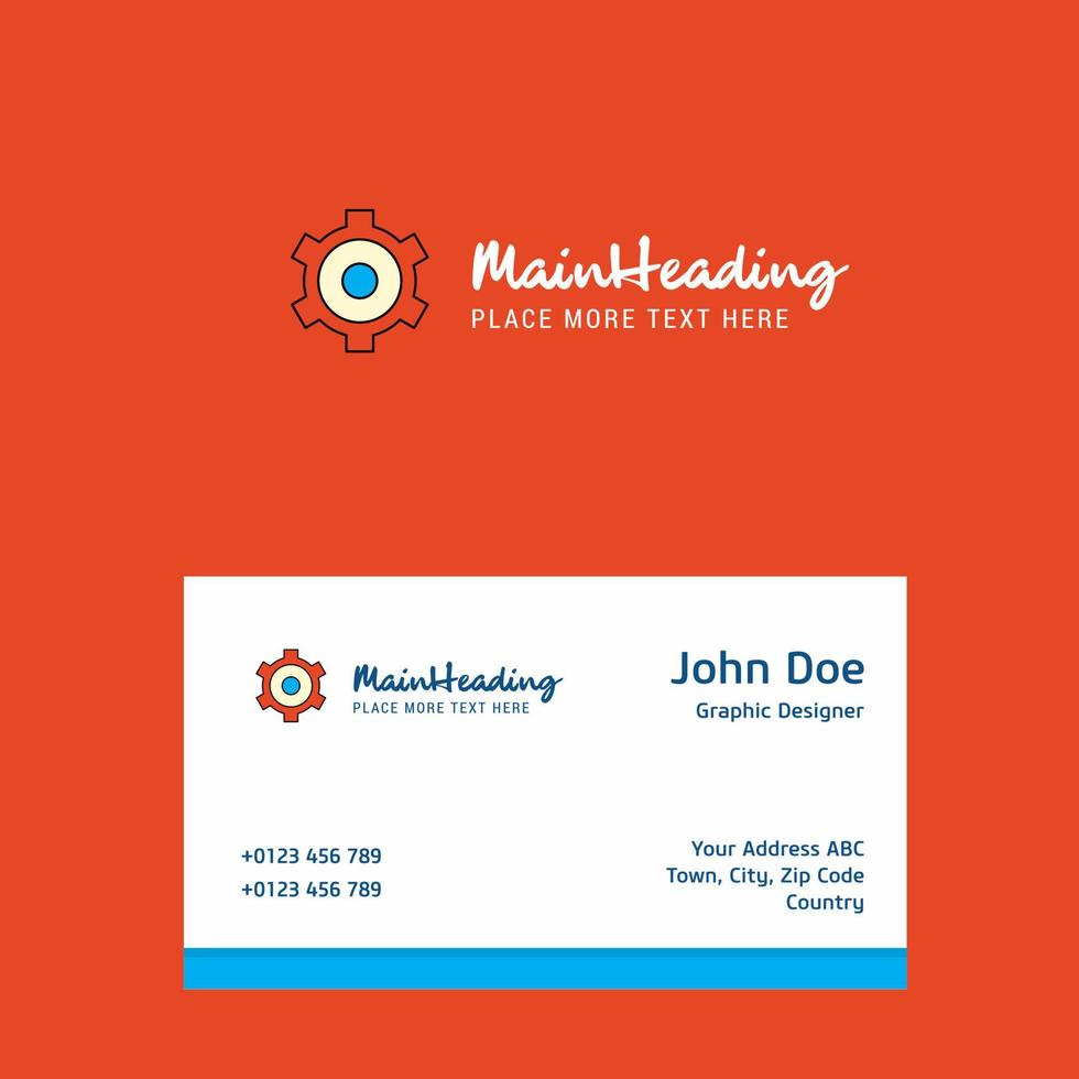 Setting gear logo Design with business card template Elegant corporate identity Vector