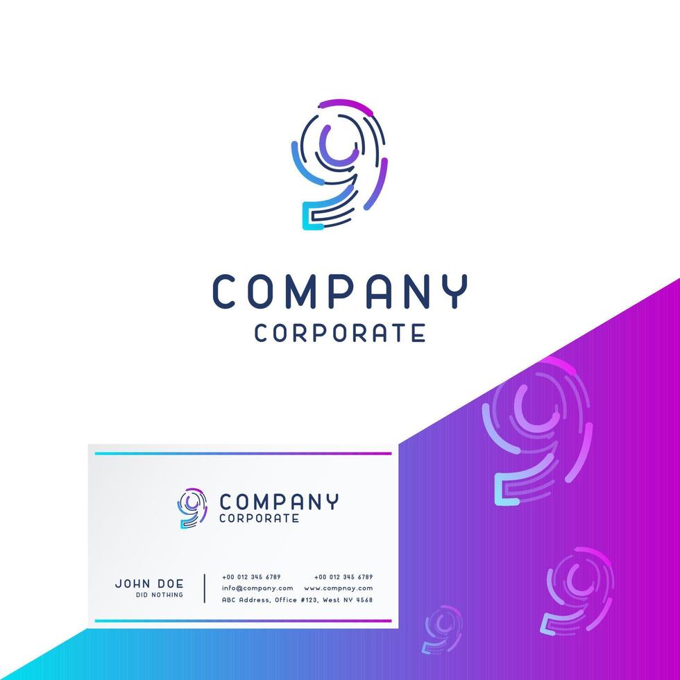 9 company logo design vector