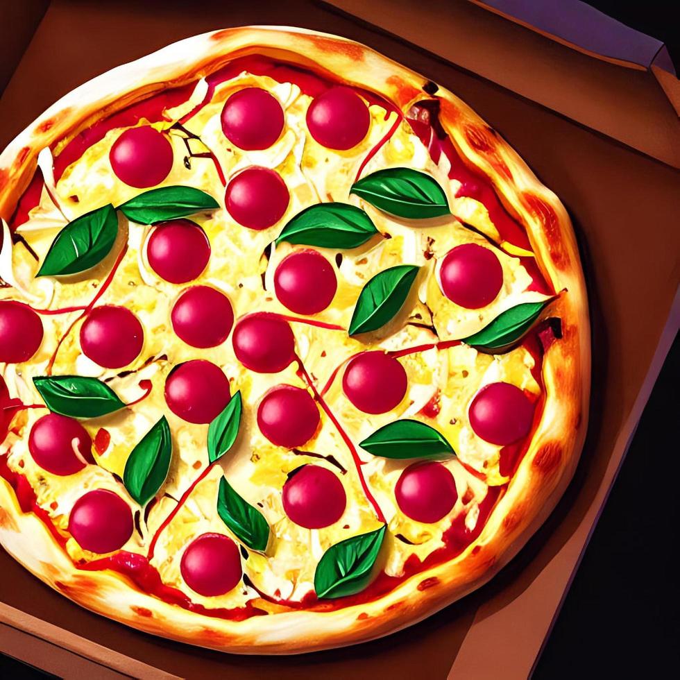 Pizza. Traditional Italian cuisine fast food. photo