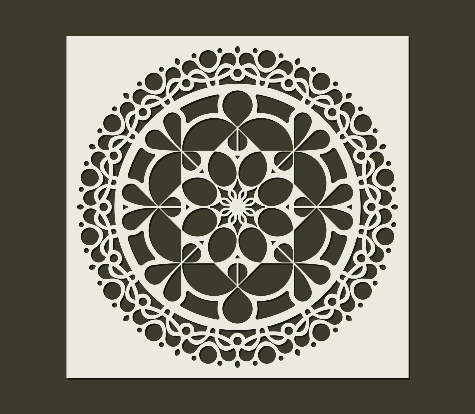Circle border decorative paper cut line 14376402 Vector Art at Vecteezy
