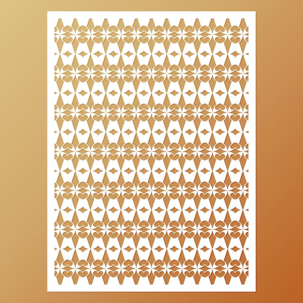 seamless die cut decorative pattern template vector