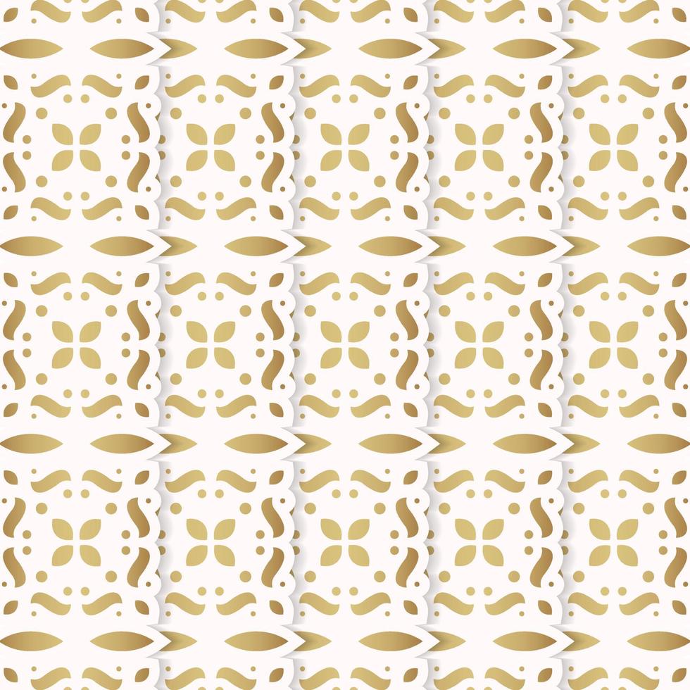 Luxury white ornament pattern design background vector