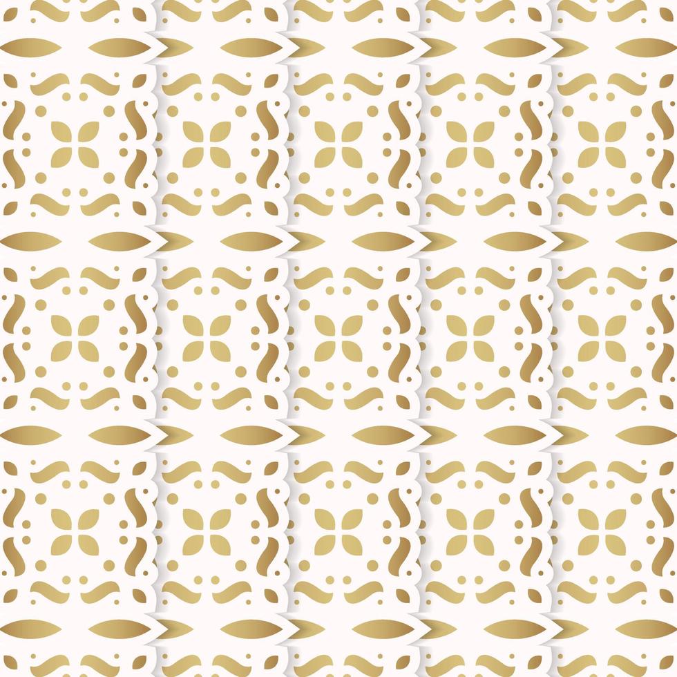 Luxury white ornament pattern design background vector