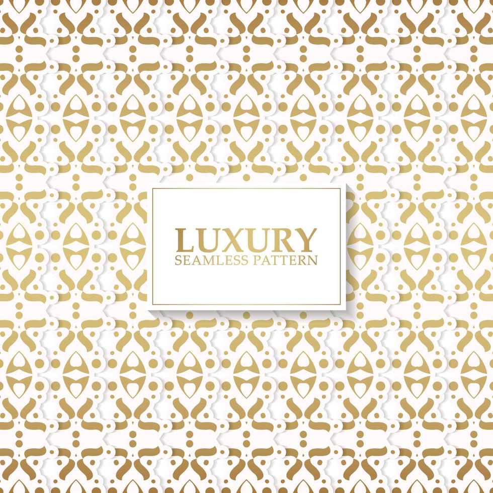 Luxury white ornament pattern design background vector