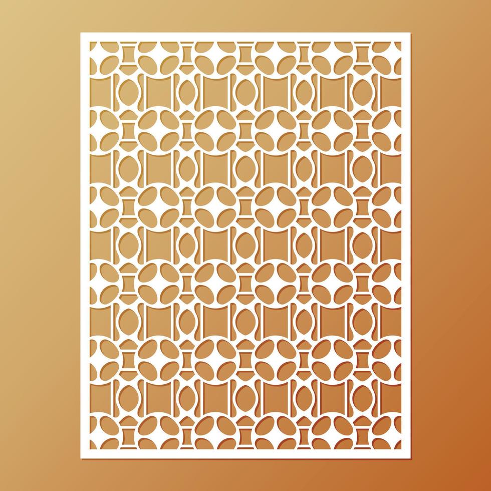 seamless die cut decorative pattern template vector