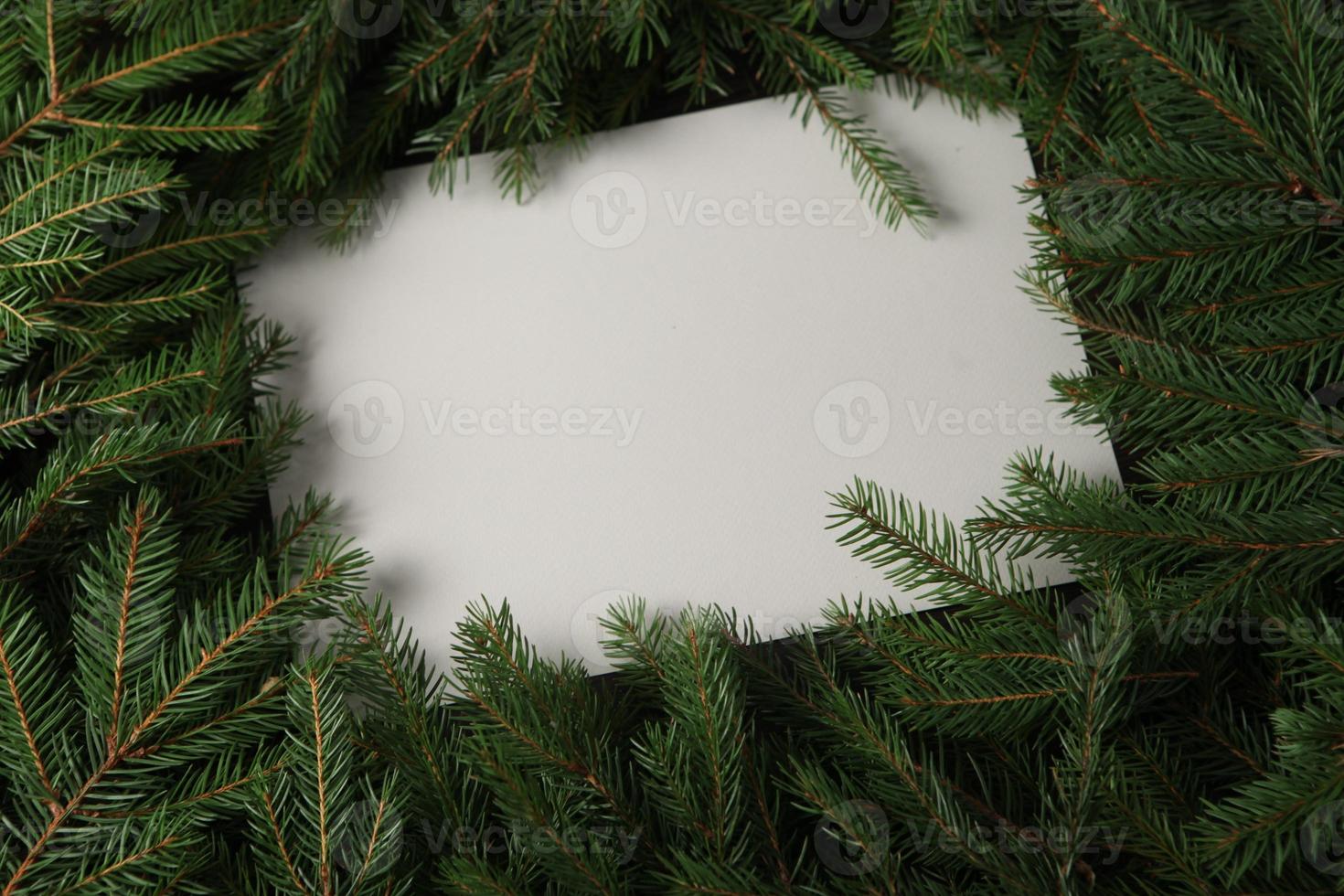 Merry Christmas and Happy New Year. A New Year's background with New Year decorations. New Year's card. photo
