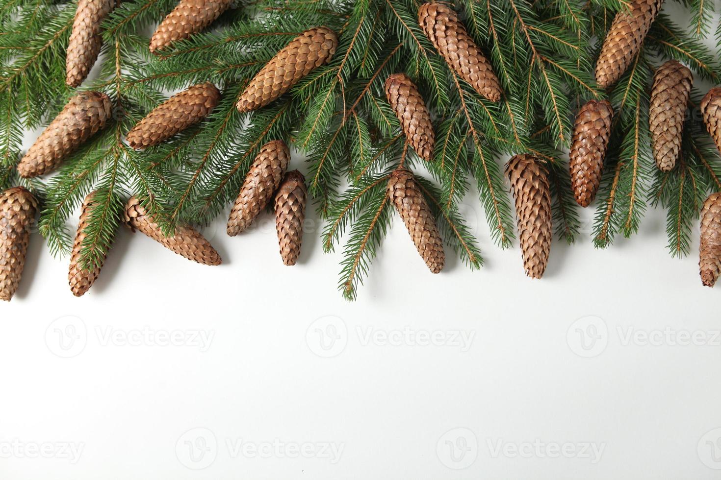 Merry Christmas and Happy New Year. A New Year's background with New Year decorations. New Year's card. photo