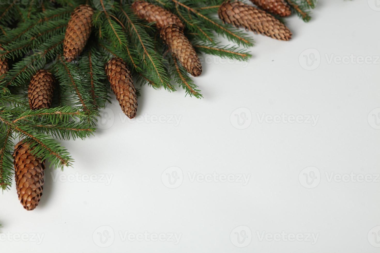Merry Christmas and Happy New Year. A New Year's background with New Year decorations. New Year's card. photo