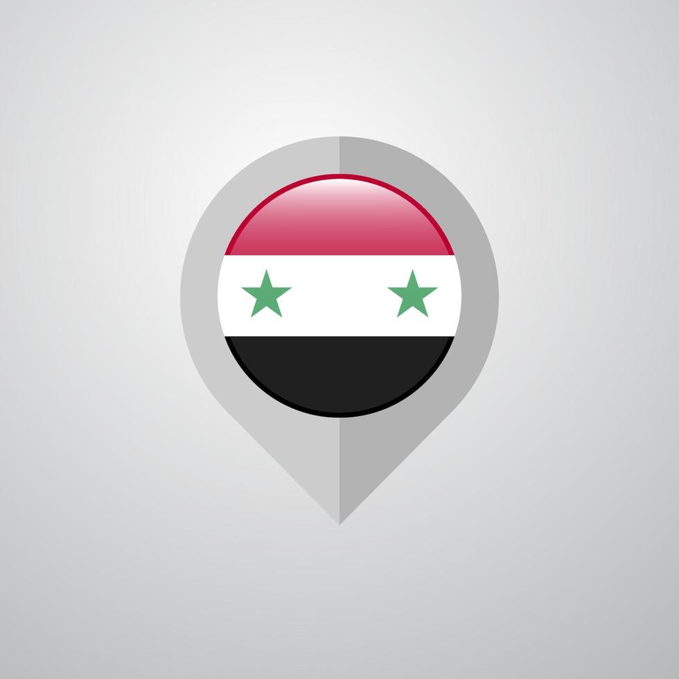 Map Navigation pointer with Syria flag design vector