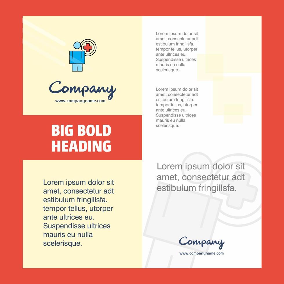 Medical doctor Company Brochure Title Page Design Company profile annual report presentations leaflet Vector Background