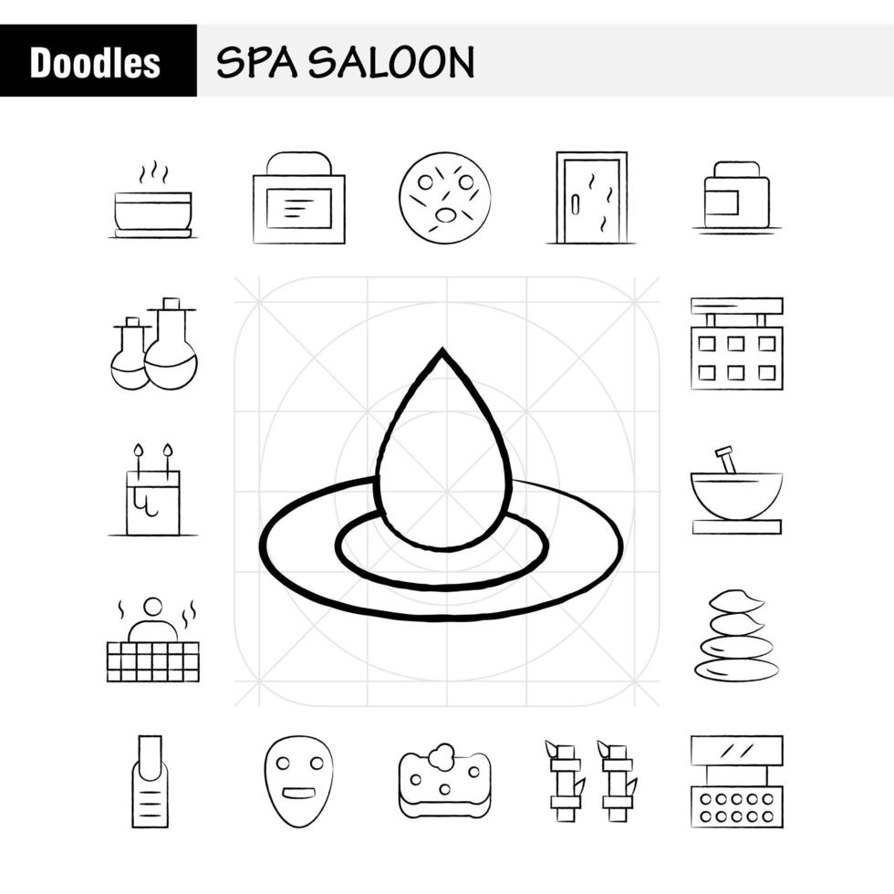 Spa Saloon Hand Drawn Icon Pack For Designers And Developers Icons Of Food Travel Eat Soup Cream Cream Jar Spa Vector