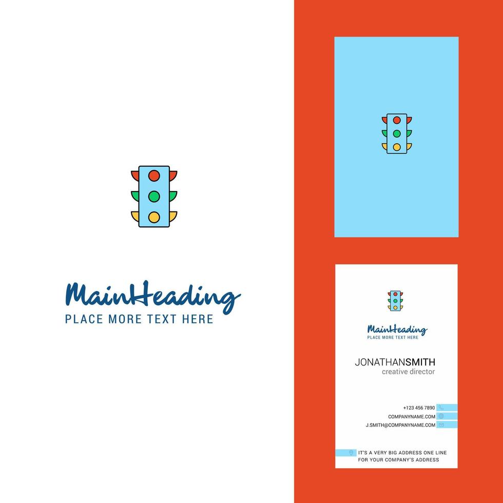 Traffic signals Creative Logo and business card vertical Design Vector