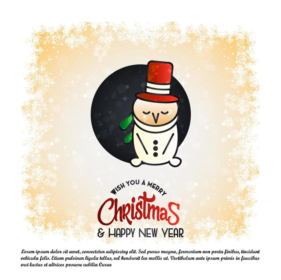 Christmas card with creative design vector