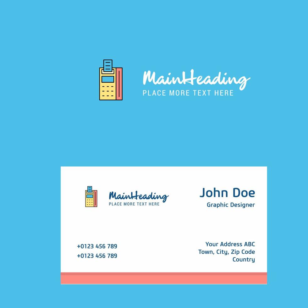 Fax machine logo Design with business card template Elegant corporate identity Vector
