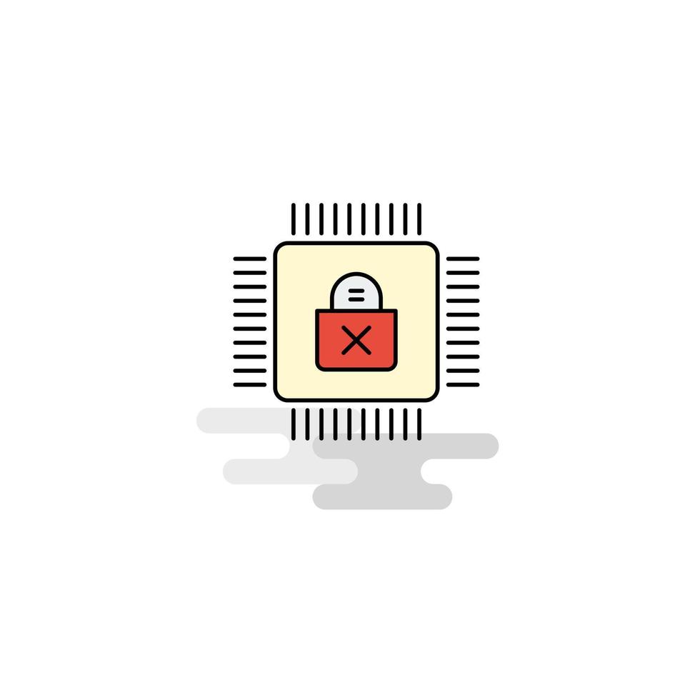 Flat Processor Icon Vector