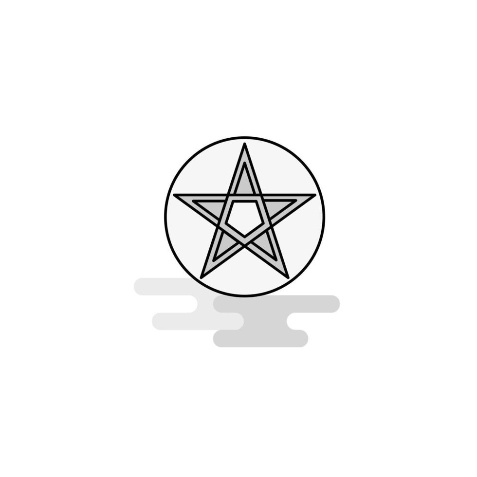 estrella web icono línea plana llena gris icono vector