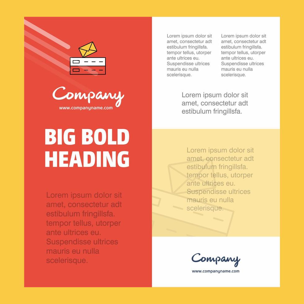 Email Business Company Poster Template with place for text and images vector background