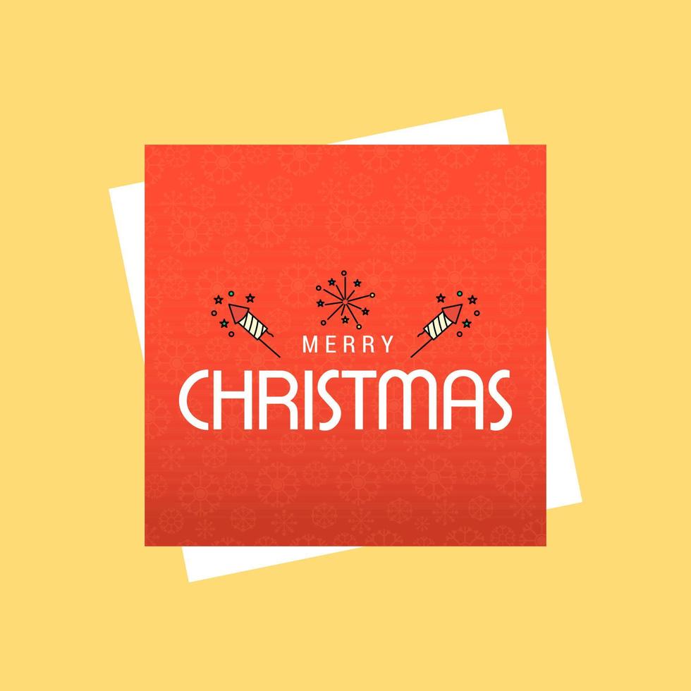 Christmas card design with elegant design and yellow background vector