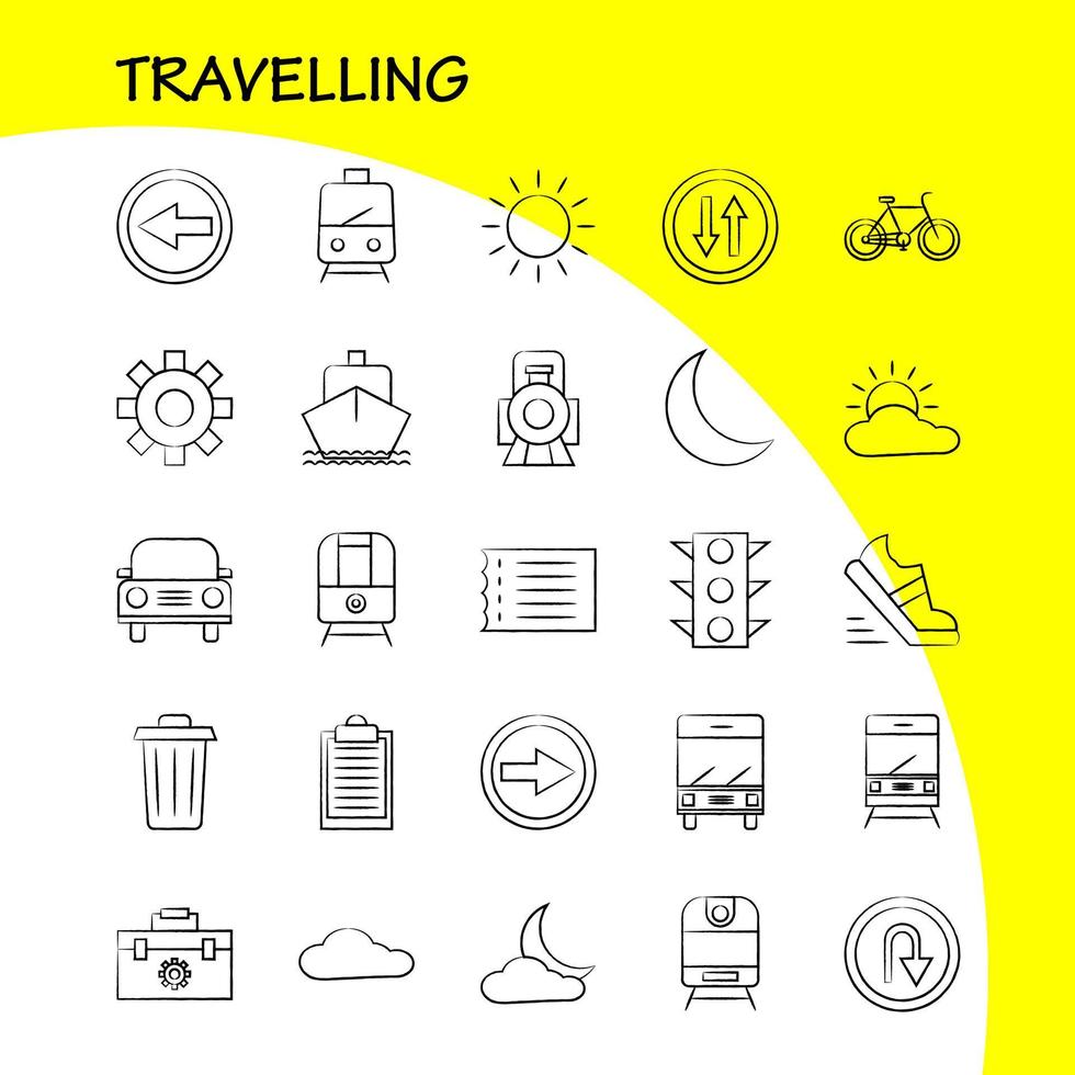 Travelling Hand Drawn Icon for Web Print and Mobile UXUI Kit Such as Toolbox Box Configuration Setting Settings Gear Maintain Setting Pictogram Pack Vector