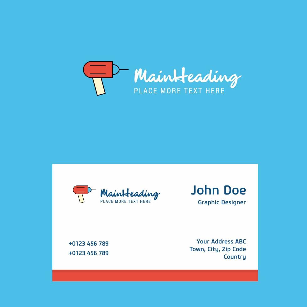 Drill logo Design with business card template Elegant corporate identity Vector