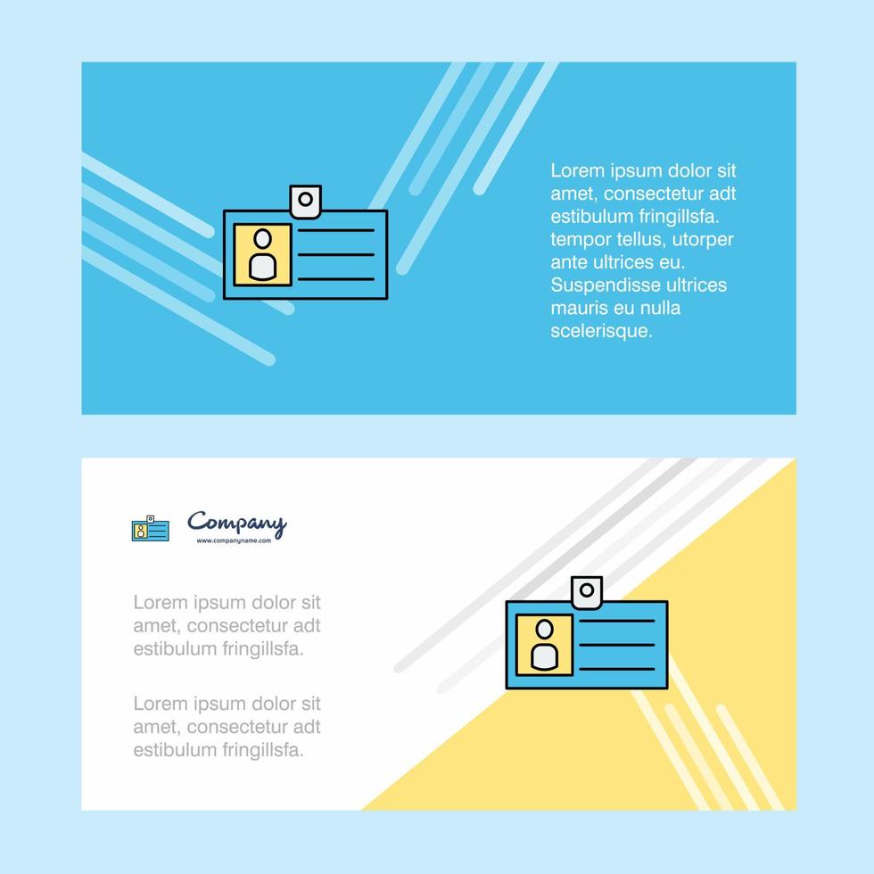 Id card abstract corporate business banner template horizontal advertising business banner vector