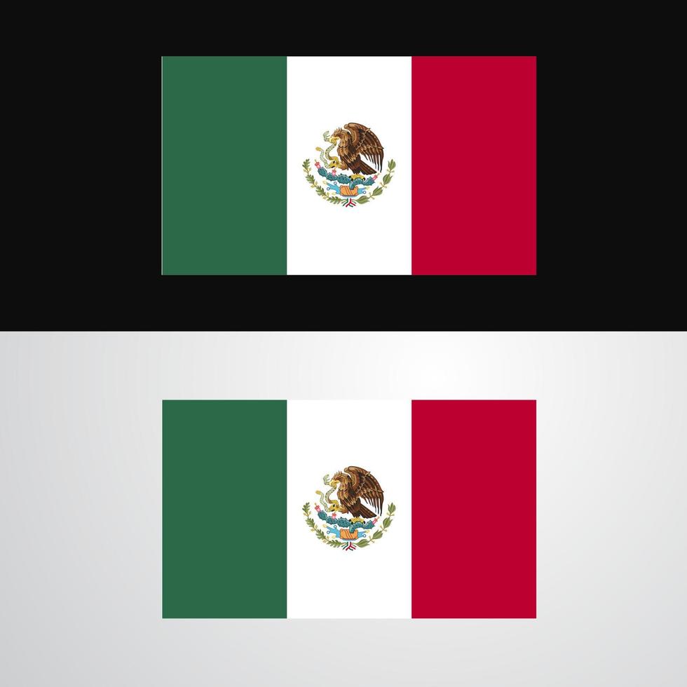 diseño de banner de bandera de méxico vector