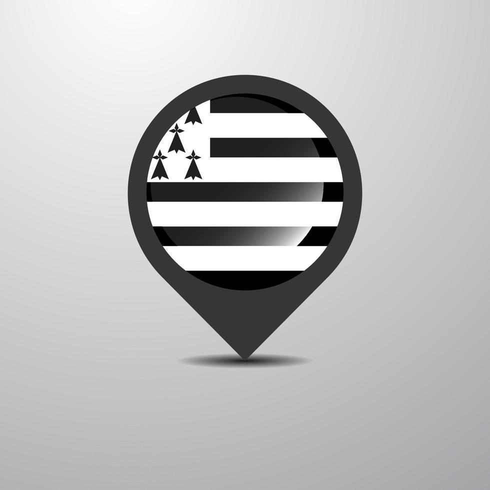 Brittany Map Pin vector