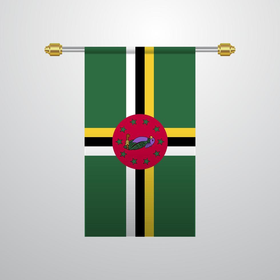 bandera colgante dominicana vector