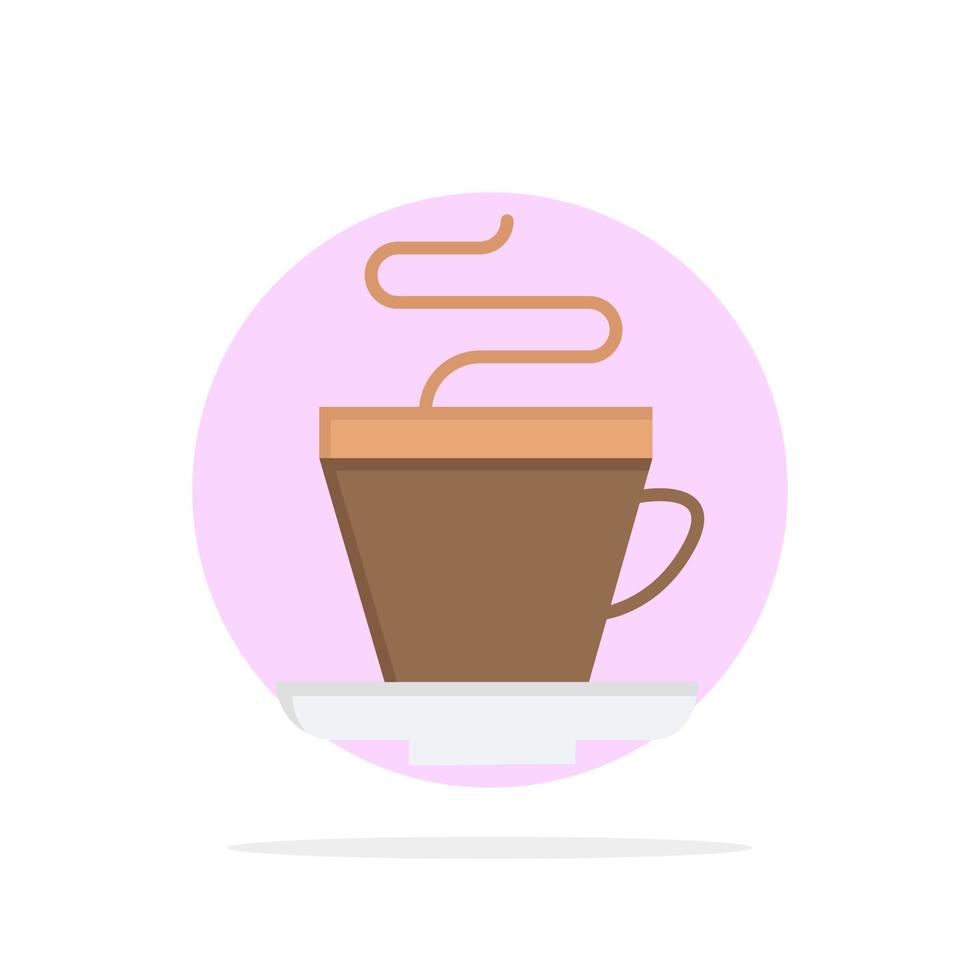 Tea Cup Coffee Indian Abstract Circle Background Flat color Icon vector