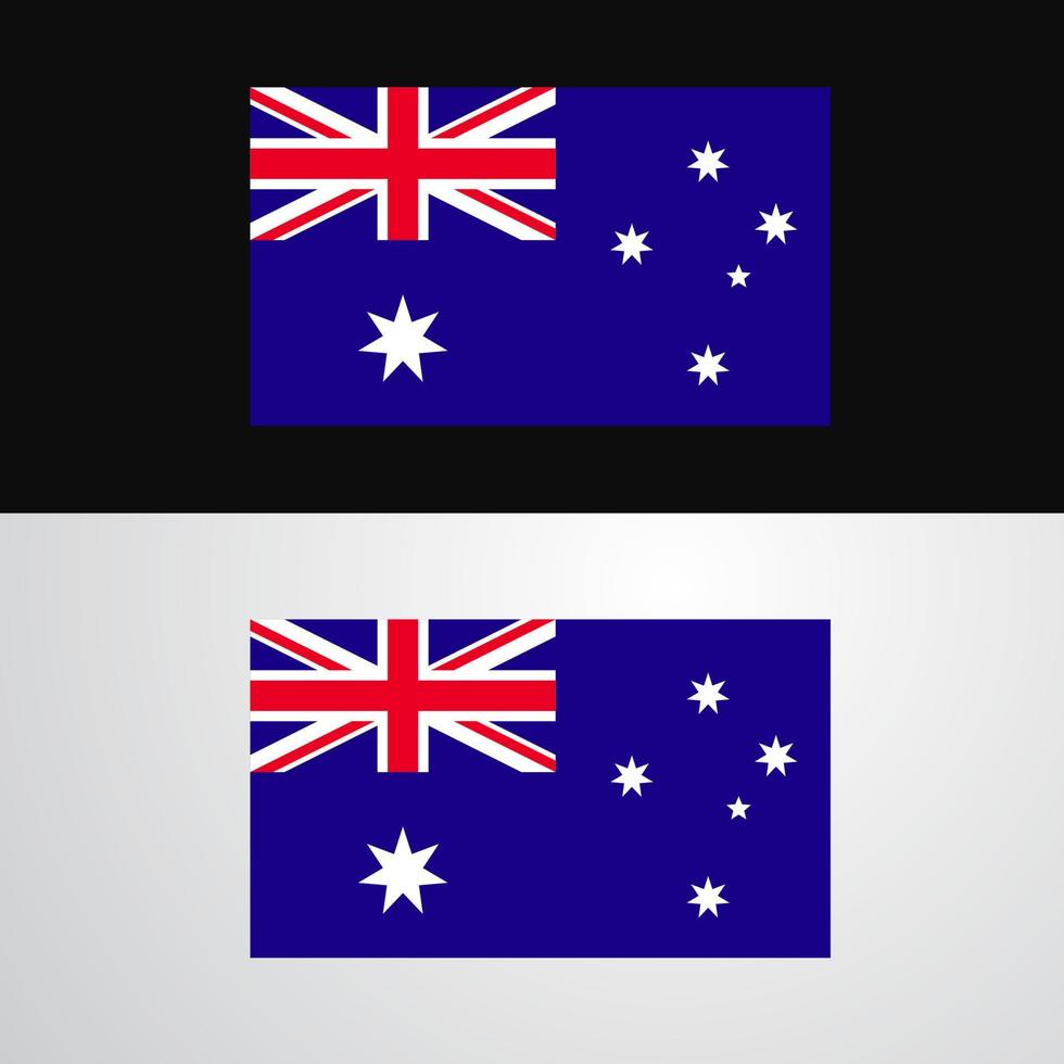 diseño de banner de bandera de australia vector