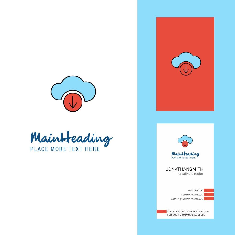 Downloading Creative Logo and business card vertical Design Vector