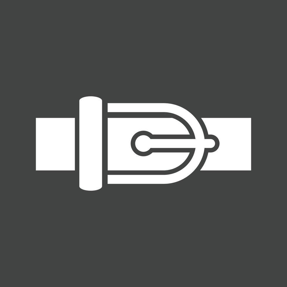 Belt II Glyph Inverted Icon vector