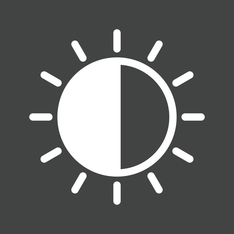 Settings Brightness Glyph Inverted Icon vector