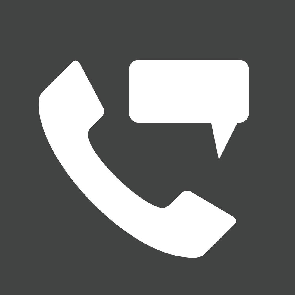 Perm Phone Msg Glyph Inverted Icon vector