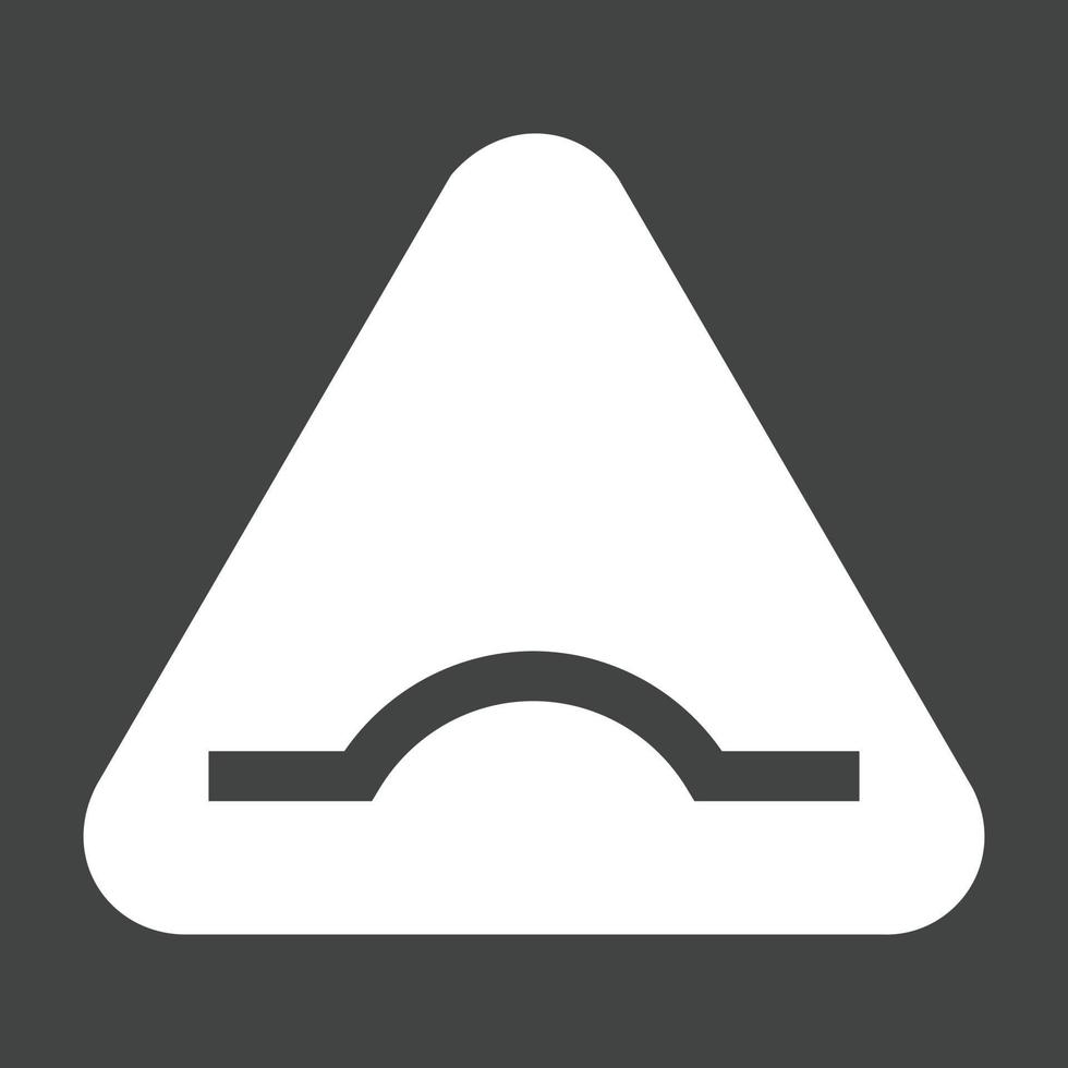 Bump ahead Glyph Inverted Icon vector