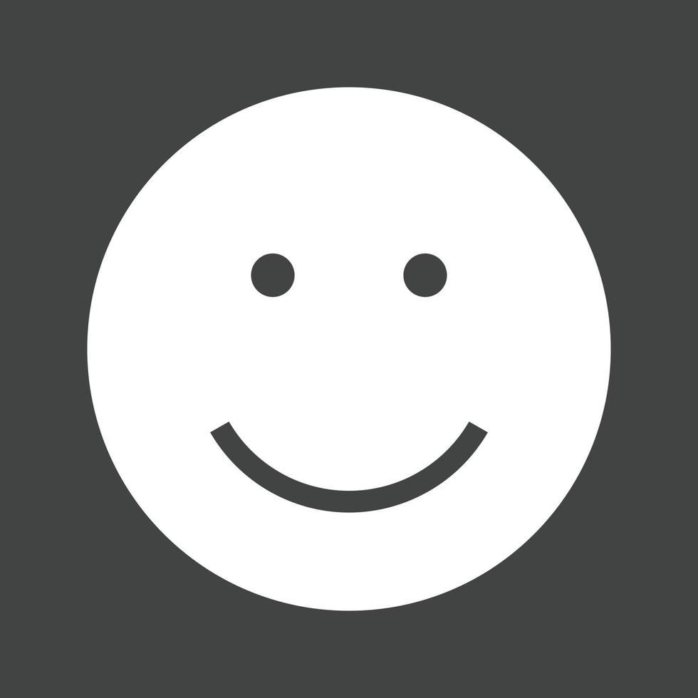 Smile Glyph Inverted Icon vector