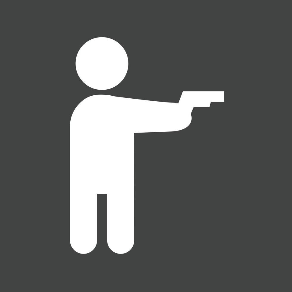 Holding pistol Glyph Inverted Icon vector