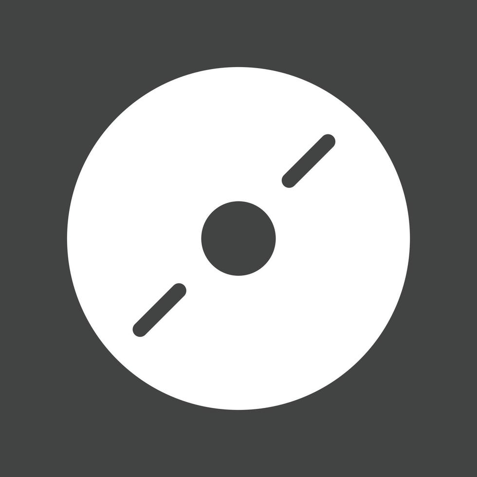 CD Glyph Inverted Icon vector