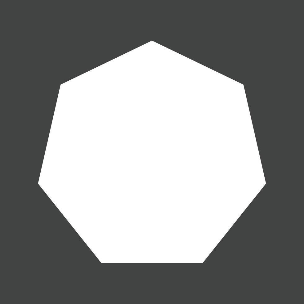 Octagon Glyph Inverted Icon vector
