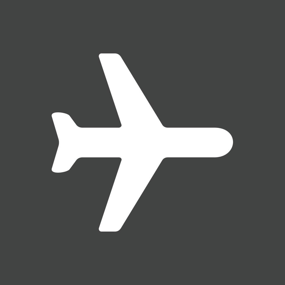 Aeroplane Mode Glyph Inverted Icon vector